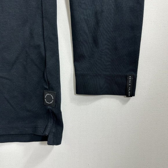 Scotch & Soda Club Nonade Men’s 1/2 Zip Pullover Sweatshirt Black Mens Size M - Picture 5 of 9